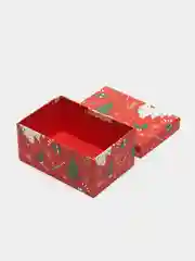 Белый коробка подарочная новогодняя