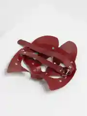 Красный маска-повязка из эко-кожи на глаза БДСМ с шипами, для ролнвых игр