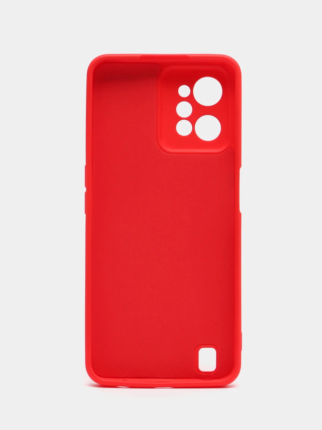 Красный чехол для Realme C31 (Реалми С 31), цветной, силиконовый