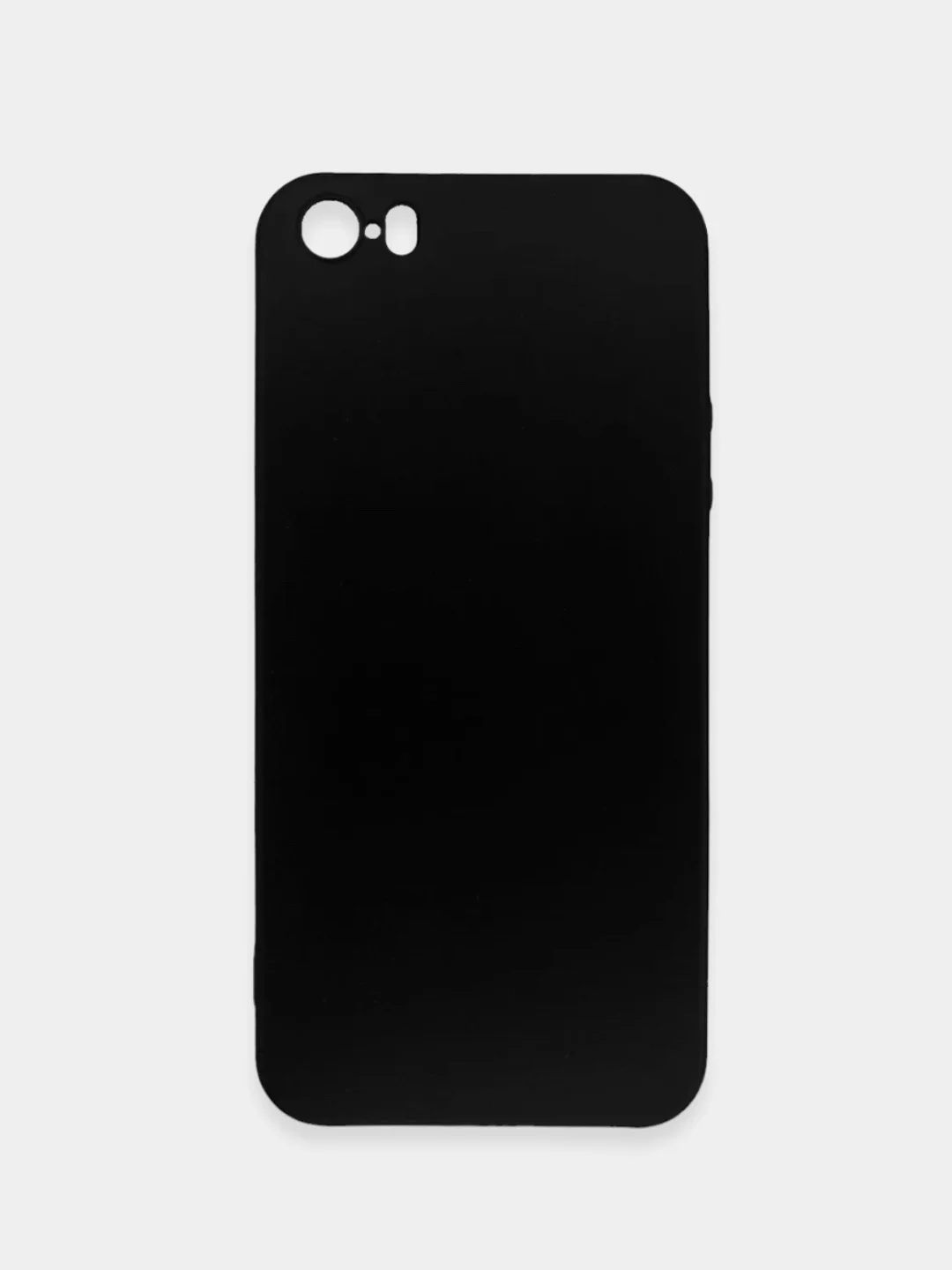 Чехол iPhone 5 / 5s / SE 2016 черный силиконовый
