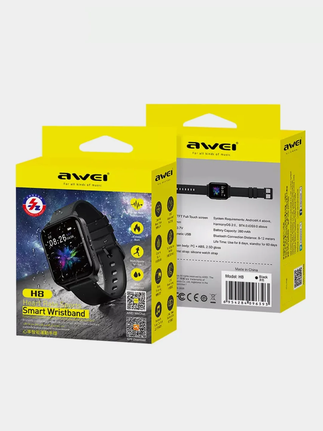 Смарт часы SmartWatch Awei H8