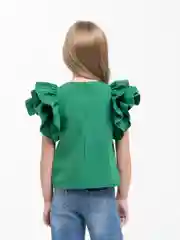 Зеленый блузка для девочки, праздничная, нарядная,школьная