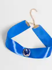 Лазурный чокер широкий