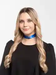 Лазурный чокер широкий