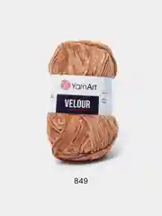 Коричневый пряжа плюшевая YarnArt Velour, 100 г, 170 м (Пряжа Велюровая)