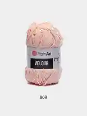 Пудровый пряжа плюшевая YarnArt Velour, 100 г, 170 м (Пряжа Велюровая)