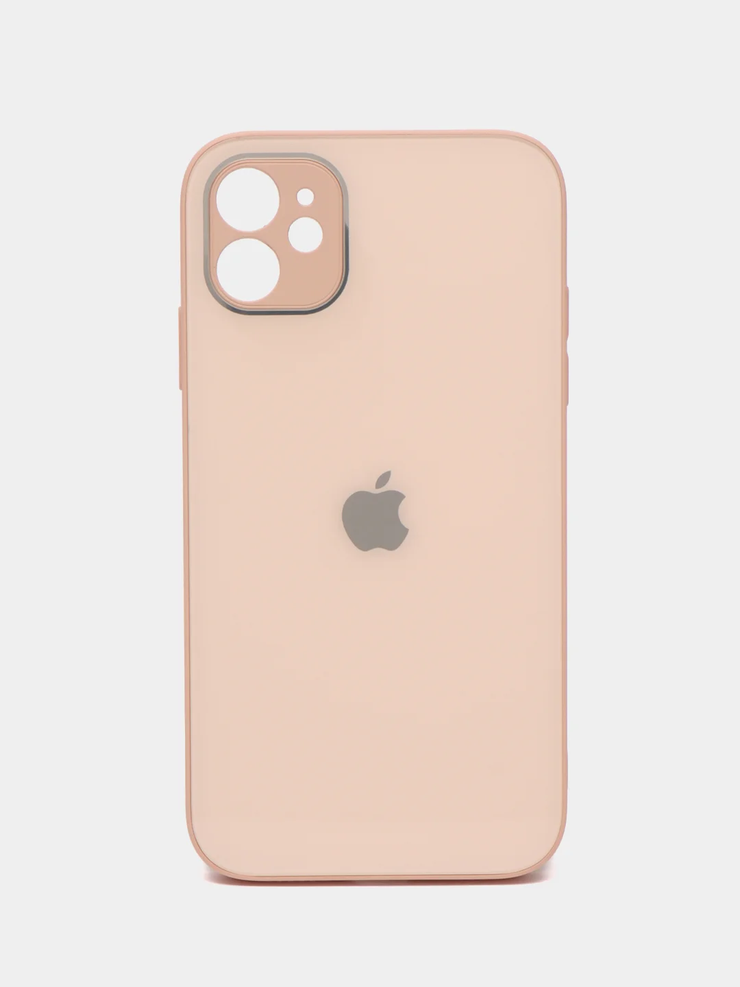 Карамельный чехол силиконовый со стеклянной панелью для iPhone 11