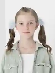 Голубой бантики "Снежинки", 2 штуки