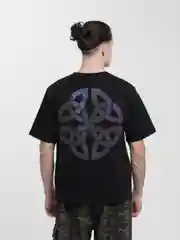 Белый футболка Foofayka мужская оверсайз со светоотражающим принтом "Celtic"