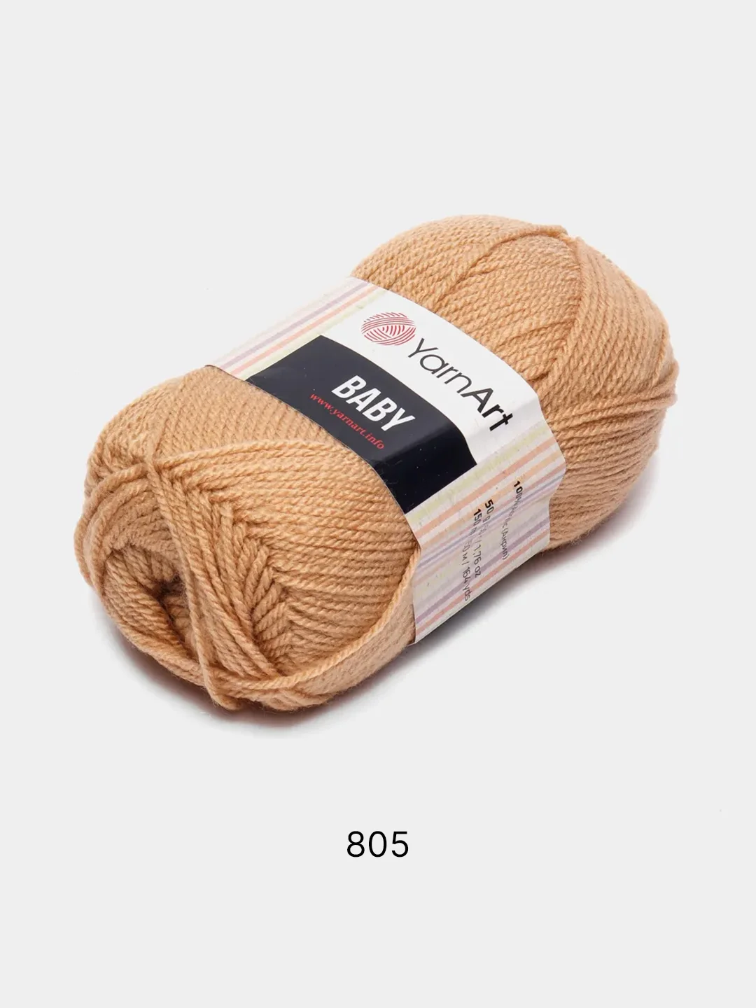 Бежевый пряжа YarnArt "Baby", 50г, 150м, 100% акрил