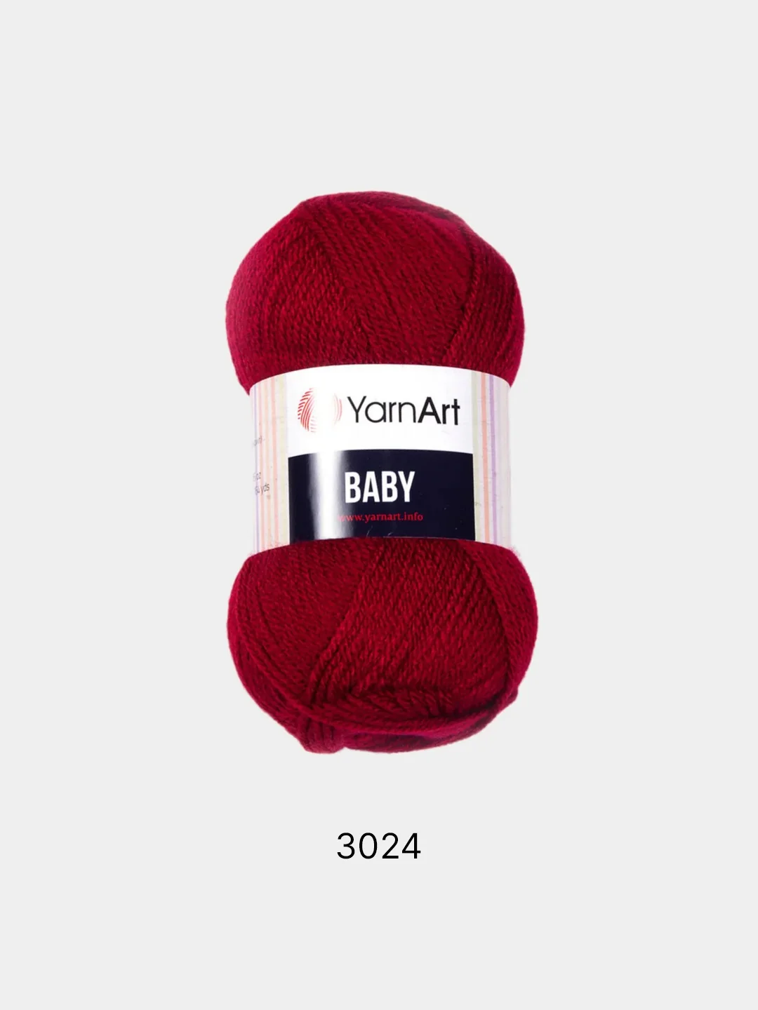 Бордовый пряжа YarnArt "Baby", 50г, 150м, 100% акрил