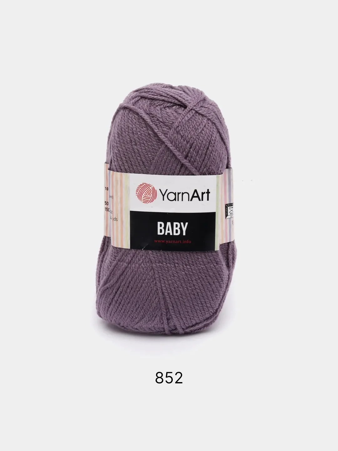 Угольный пряжа YarnArt "Baby", 50г, 150м, 100% акрил