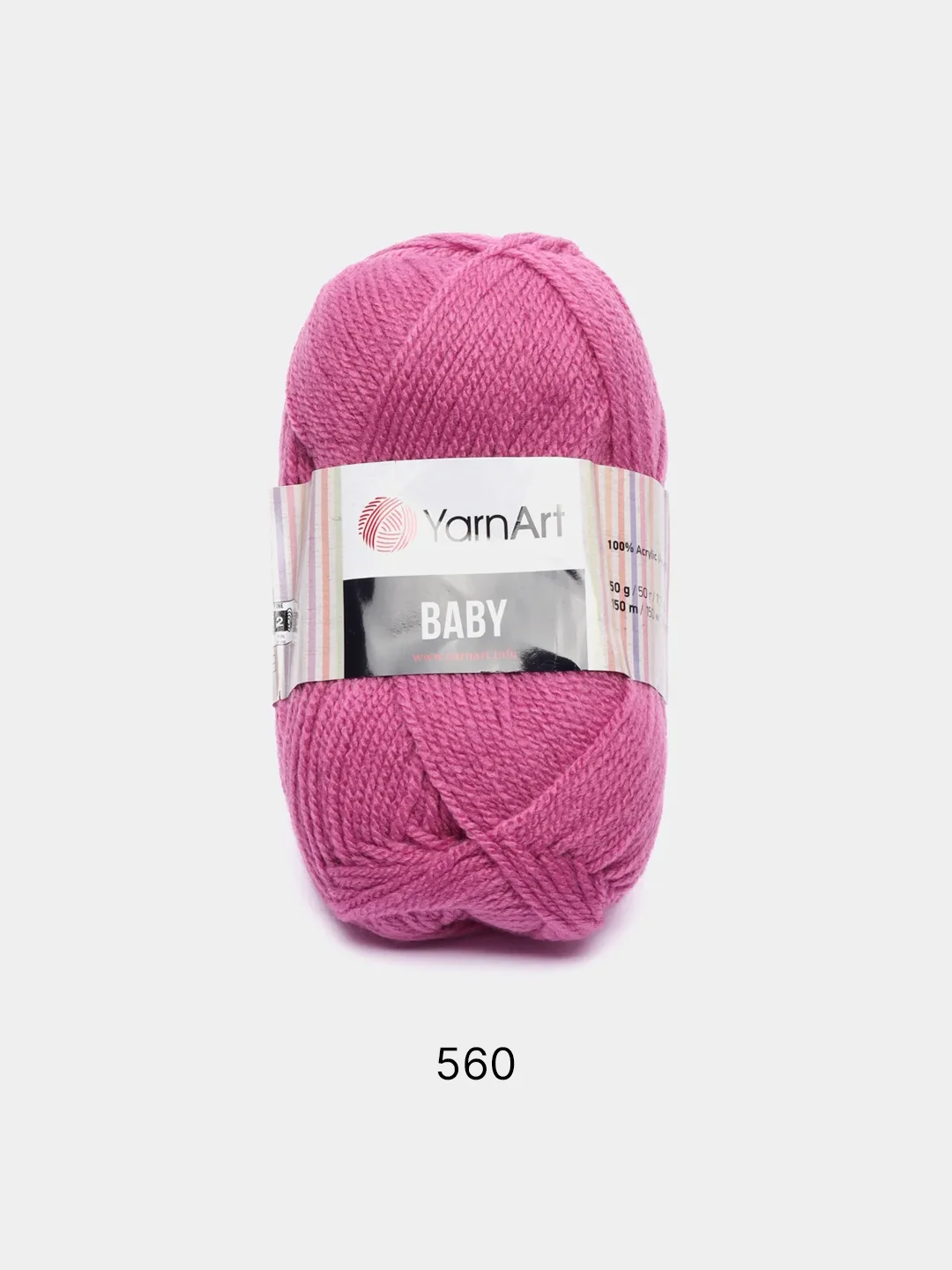 Фуксия пряжа YarnArt "Baby", 50г, 150м, 100% акрил