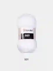 Белый пряжа YarnArt "Baby", 50г, 150м, 100% акрил