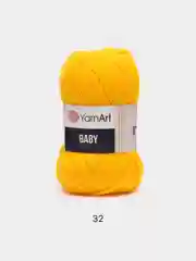Желтый пряжа YarnArt "Baby", 50г, 150м, 100% акрил
