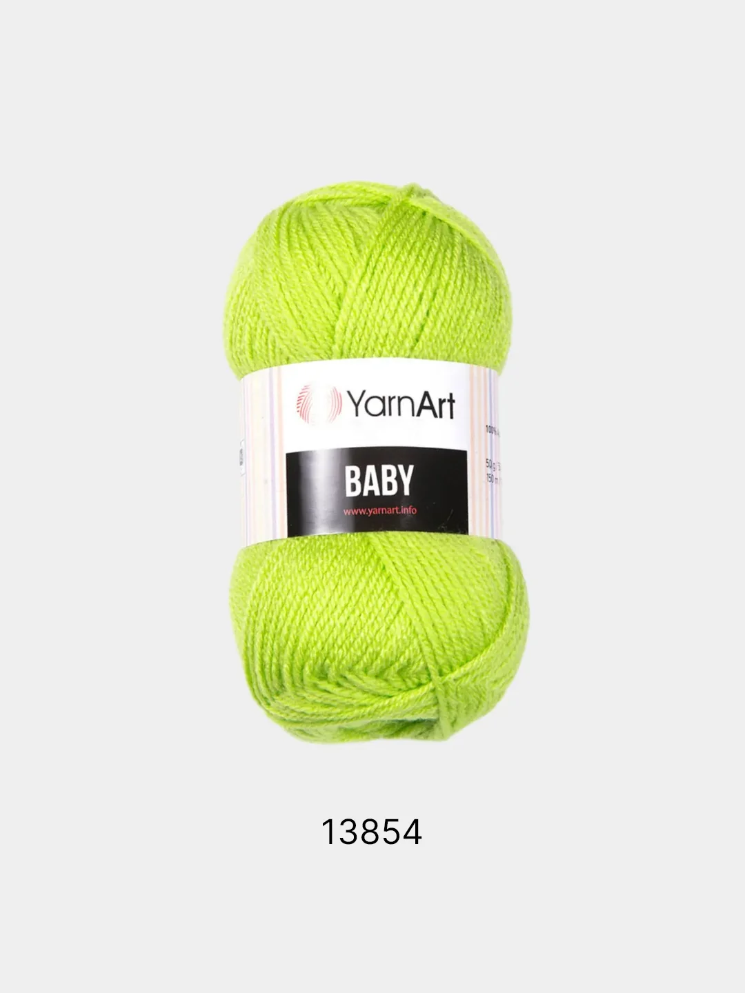 Салатовый пряжа YarnArt "Baby", 50г, 150м, 100% акрил