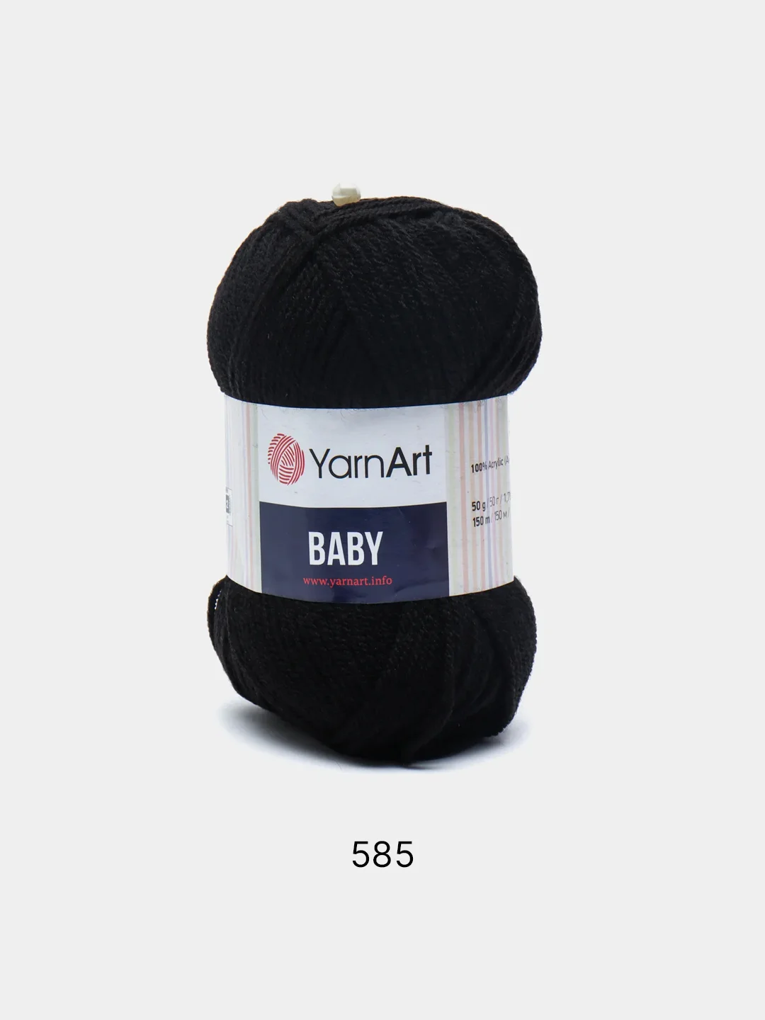 Черный пряжа YarnArt "Baby", 50г, 150м, 100% акрил