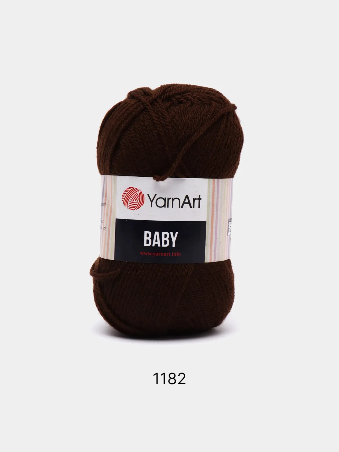 Шоколадный пряжа YarnArt "Baby", 50г, 150м, 100% акрил