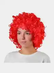 Красный карнавальные аксессуары, парик кудрявый,афро  ,нос ,перчатки " Клоун"