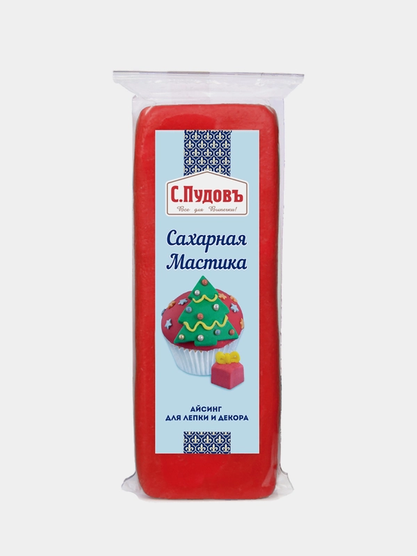 Мастика сахарная красная, С. Пудовъ, 100 г