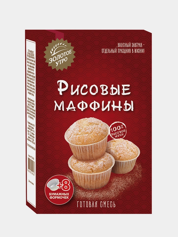 Смесь для выпечки Золотое утро "Рисовые маффины", 250 г