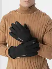 Черный перчатки горнолыжные мужские