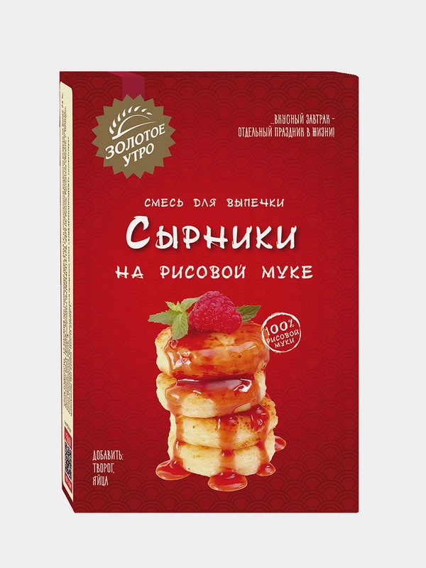 Смесь для выпечки Золотое утро "Сырники", на рисовой муке, 110 г