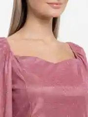 Розовый женское платье, с люрексом, вечернее