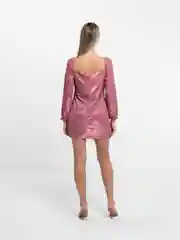 Розовый женское платье, с люрексом, вечернее