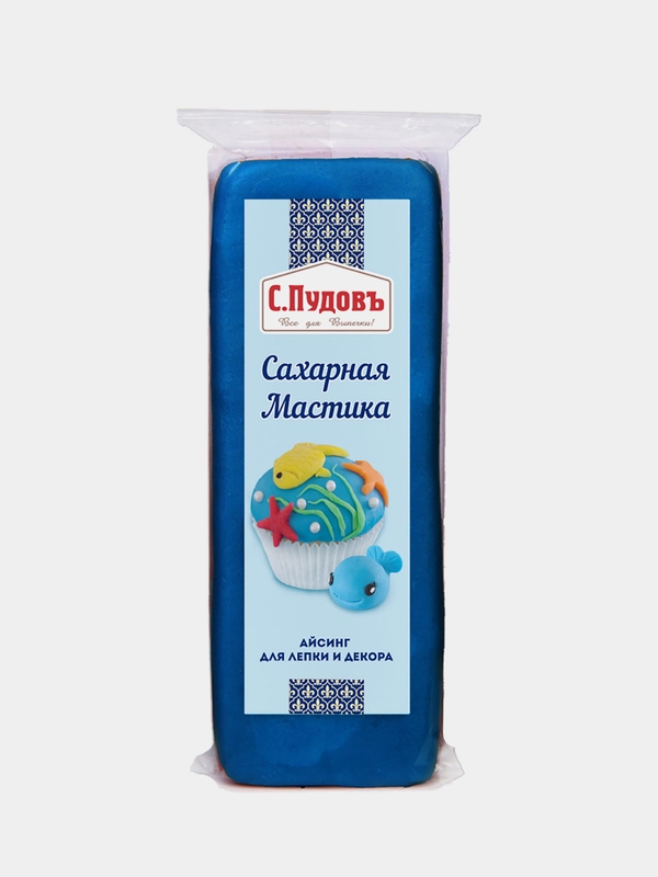 Мастика сахарная синяя С. Пудовъ, 100 г