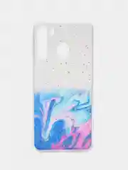 Синий чехол "Акварель", для Samsung Galaxy A01, A21, A30, силиконовый