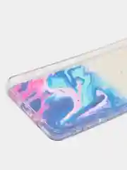 Синий чехол "Акварель", для Samsung Galaxy A01, A21, A30, силиконовый