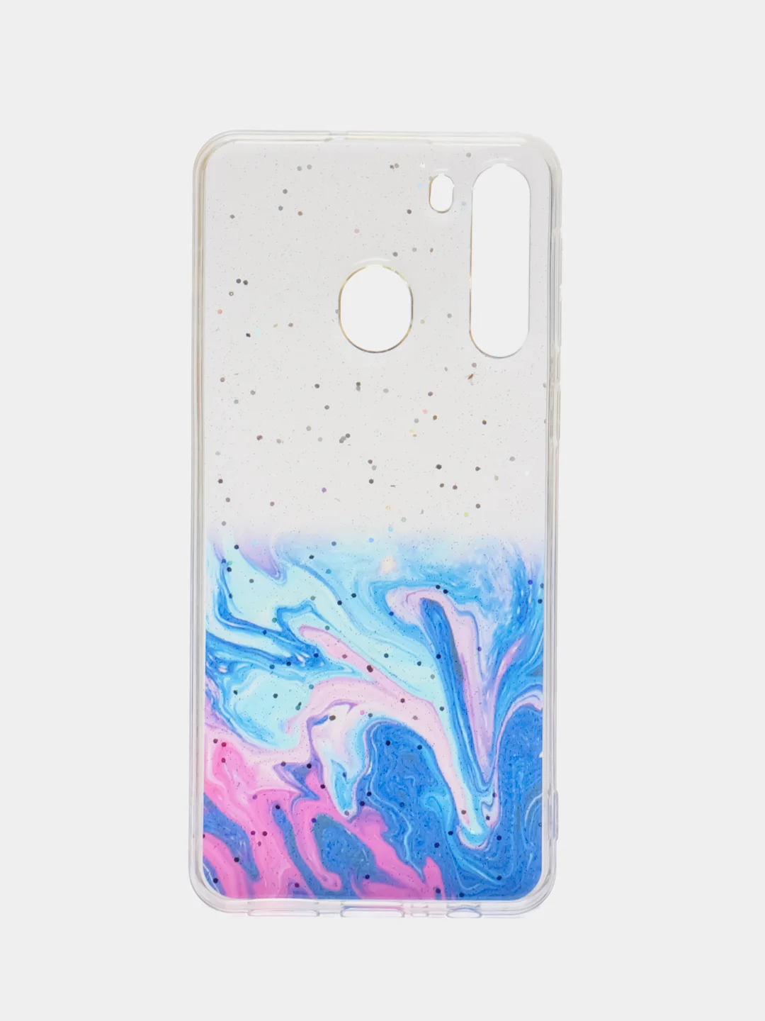 Синий чехол "Акварель", для Samsung Galaxy A01, A21, A30, силиконовый