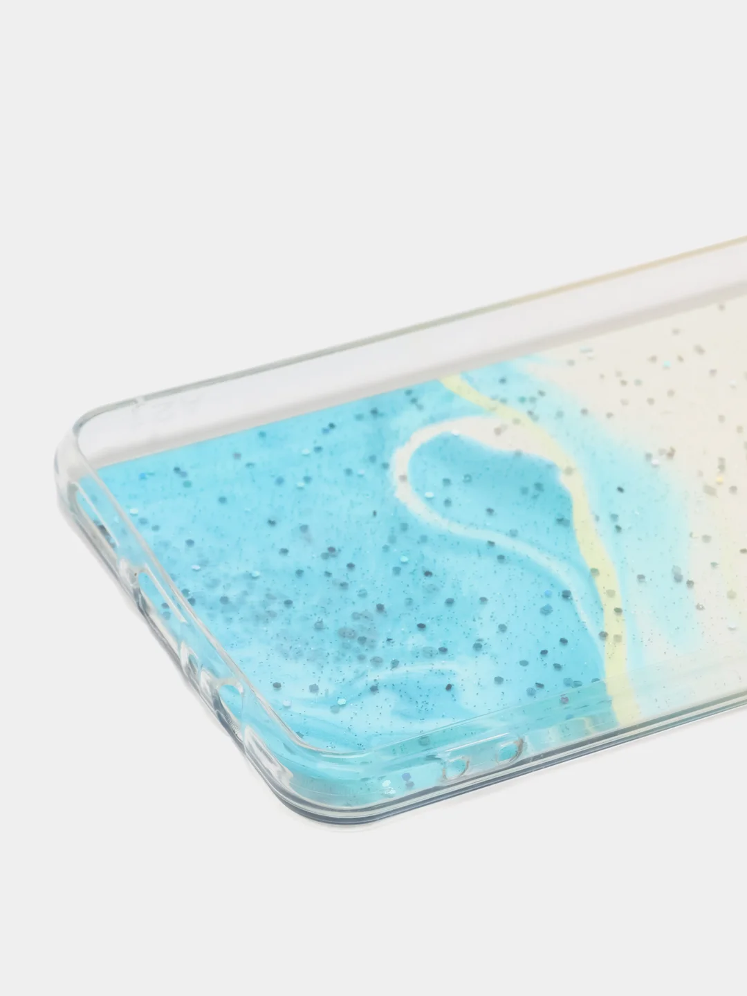 Голубой чехол "Акварель", для Samsung Galaxy A01, A21, A30, силиконовый