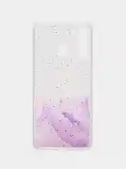 Фиолетовый чехол "Акварель", для Samsung Galaxy A01, A21, A30, силиконовый