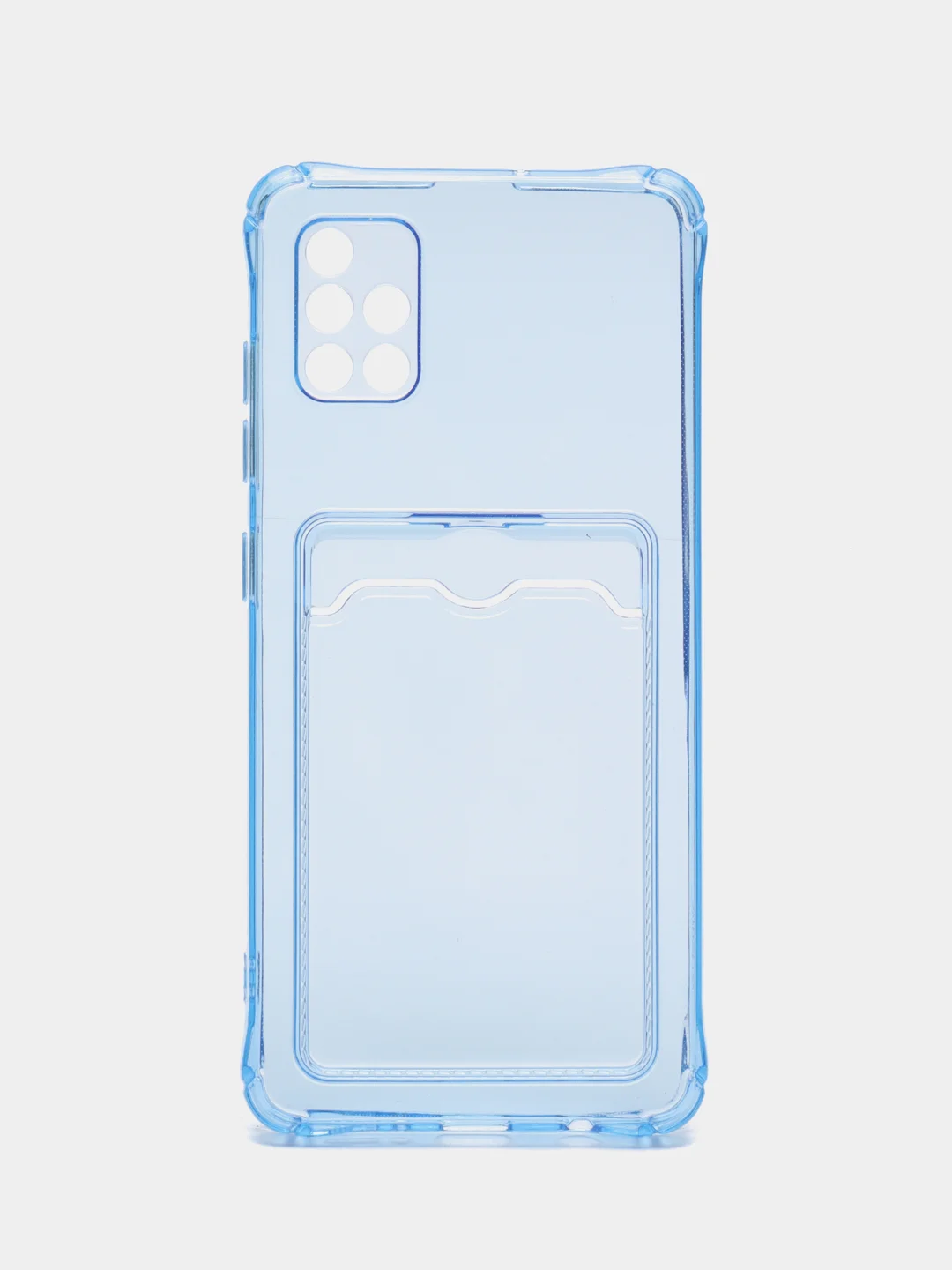 Голубой чехол с карманом для iPhone 11, Samsung A12, A51, A52, iPhone, цветной, с защитой камеры