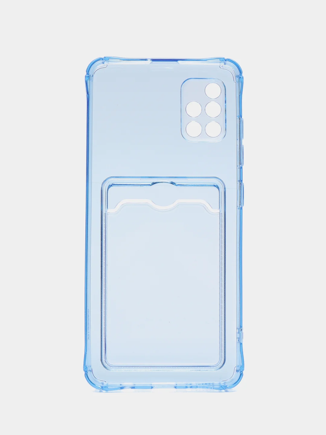 Голубой чехол с карманом для iPhone 11, Samsung A12, A51, A52, iPhone, цветной, с защитой камеры