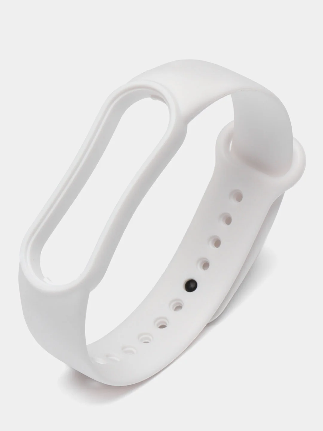 Белый ремешок Mi Band 5 / Mi Band 6, однотонный, силиконовый