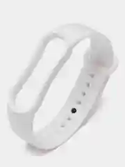 Белый ремешок Mi Band 5 / Mi Band 6, однотонный, силиконовый