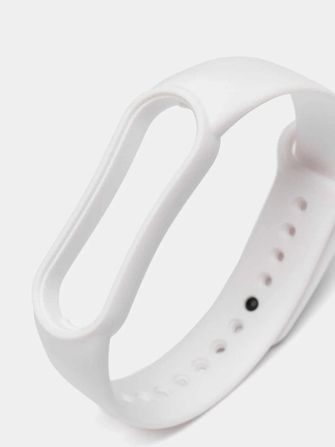 Белый ремешок Mi Band 5 / Mi Band 6, однотонный, силиконовый