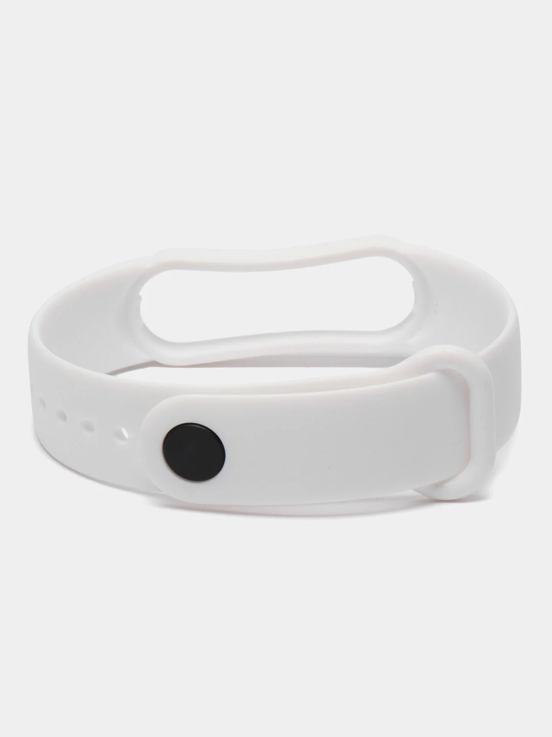 Белый ремешок Mi Band 5 / Mi Band 6, однотонный, силиконовый