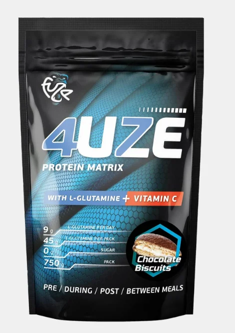 Мультикомпонентный протеин Fuze Glutamine + Vitamin C, 750 г