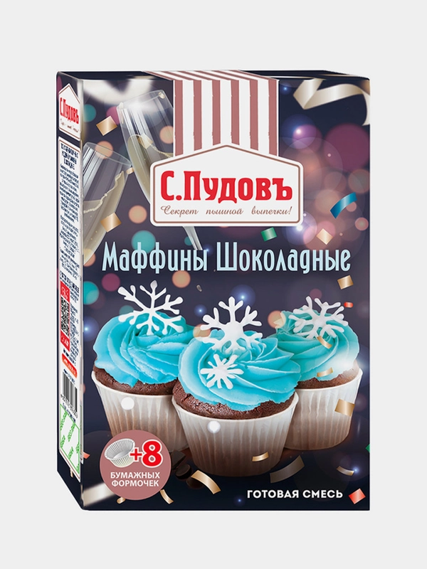 Смесь для выпечки С.Пудовъ "Маффины шоколадные", 230 г