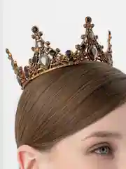 Бронзовый диадема, корона со стразами