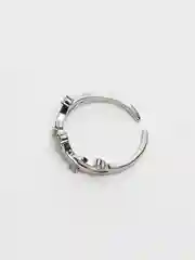 Серебряный кольцо с камнями "Дикая лоза", открытое, серия "Корейская бижутерия"