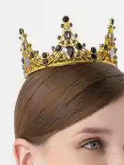 Золотой диадема, корона со стразами