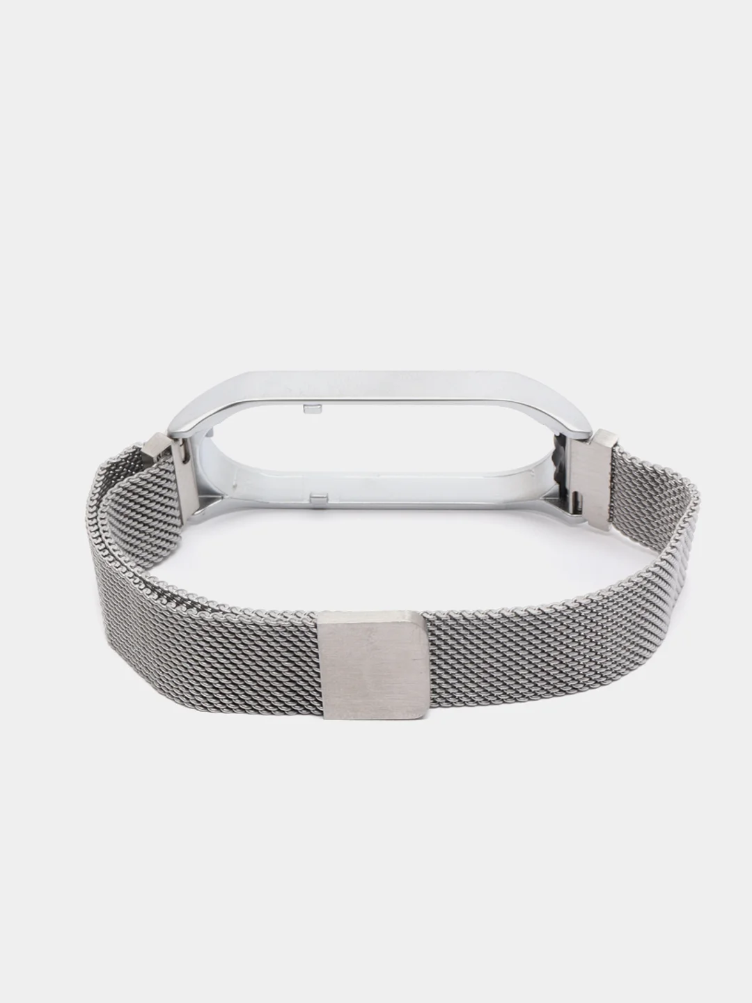 Серебряный металлический ремешок для смарт часов  Xiaomi Mi Band 5, 6