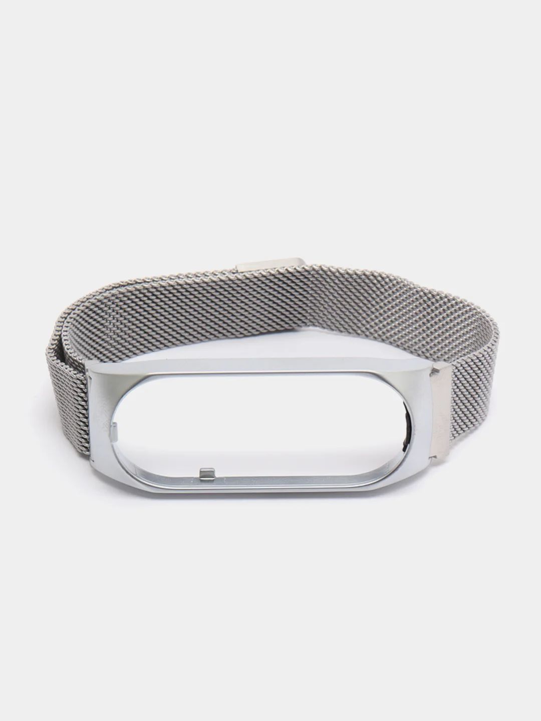 Серебряный металлический ремешок для смарт часов  Xiaomi Mi Band 5, 6