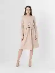Бежевый платье женское, офисное