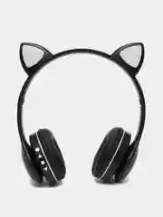 Беспроводные Bluetooth наушники с кошачьими светящимися ушками/ Cat Ear VZV-23M (черные)